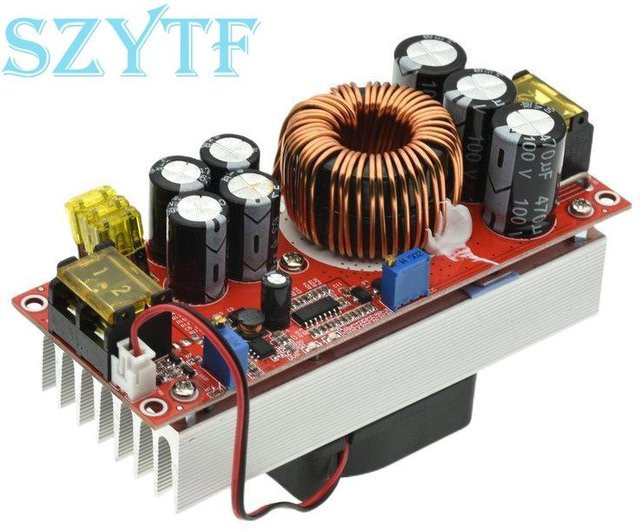 SZYTF DC-DC-Aufwärtswandler Step-Up-Stromversorgungsmodul 1800 W 40 A, einstellbare Spannung 10–60 V auf 12–90 V, Multicolor - Bild 1