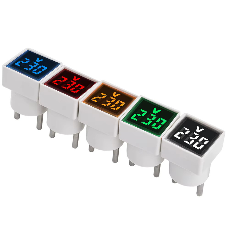 Gaqqee LED-Digital-Voltmeter mit weißer Anzeige, AC 220 V, Messbereich 50–500 V, quadratisches Design 30 mm - Bild 3