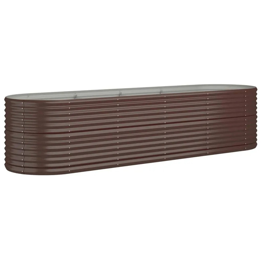 Furnicato Hochbeet aus verzinktem Stahl in Braun, B/T/H: 296 x 80 x 68 cm - Bild 2