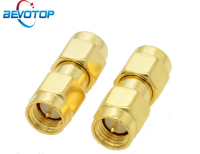 BEVOTOP RF-Koaxialadapter Set mit 10 Stück SMA-Stecker auf SMA-Stecker in Gold für Radioantennen - Bild 1