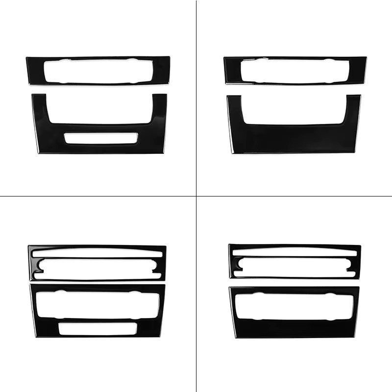 Mittelkonsole Rahmenverkleidung für BMW 3er E90 E92 E93 (2005–2012) für Klimaanlage und CD-Bedienfeld in Klavier Schwarz - Bild 1