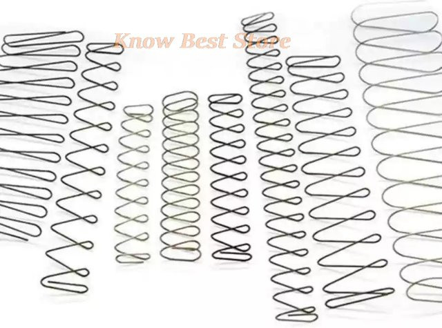 HAOYUNMA Druckfeder aus Stahl in Silber, quadratische und rechteckige Feder mit Drahtstärken von 0,4 mm bis 1,0 mm und Längen von 150 mm bis 300 mm - Bild 1
