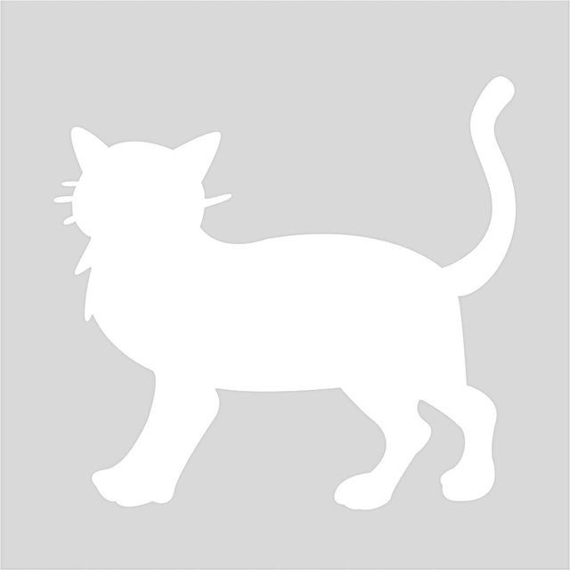 Rico Design Schablone Katze selbstklebend, 7,5 x 7,5 cm - Bild 1