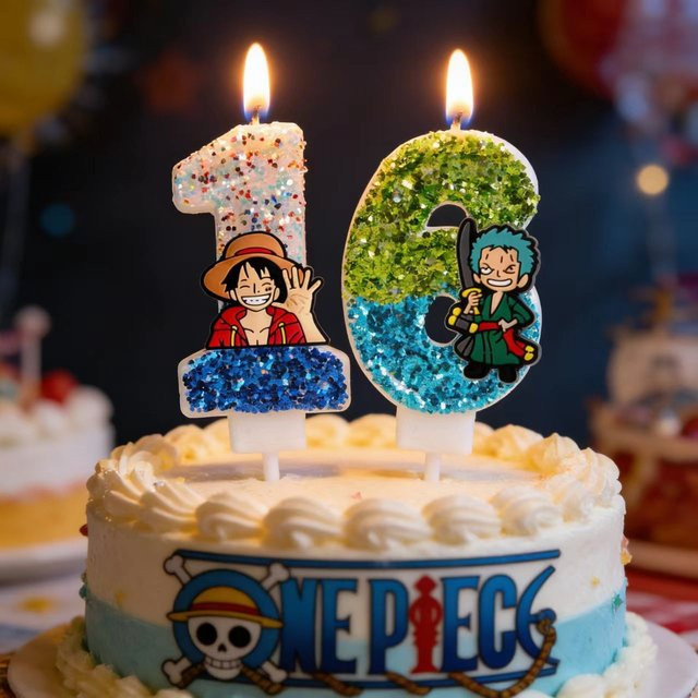 Bandai One Piece Luffy-Kerze, Kuchendekoration - Bild 1