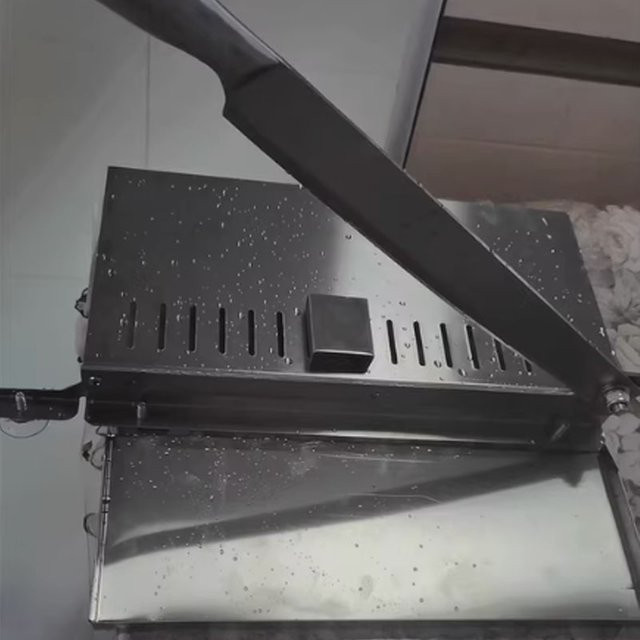 MAIRUIS Fleisch-Guillotine aus Edelstahl zum Hacken von Knochen und Geflügel, Silber - Bild 1