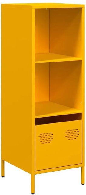 vidaXL Highboard aus Stahl in Gelb, B/T/H: 35 x 39 x 103,5 cm - Bild 1