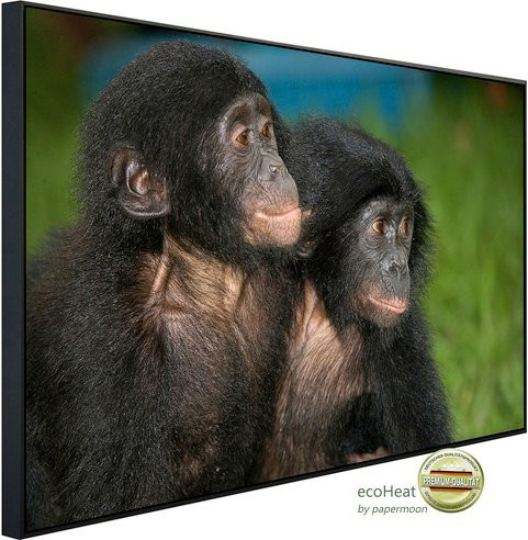 papermoon Infrarotheizung EcoHeat Baby Bonobos in bunt mit Matt-Effekt, App-Steuerung und Überhitzungsschutz - Bild 1