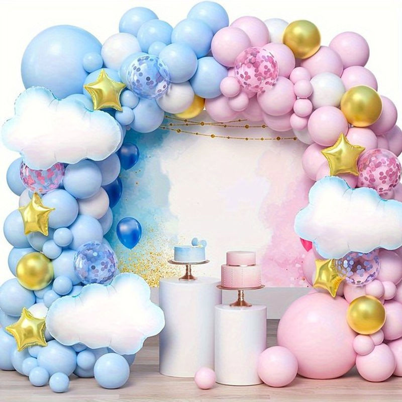 131-teiliges mehrfarbiges Ballon-Girlanden-Set mit Sternen zur Dekoration für Geburtstage und Feierlichkeiten - Bild 1