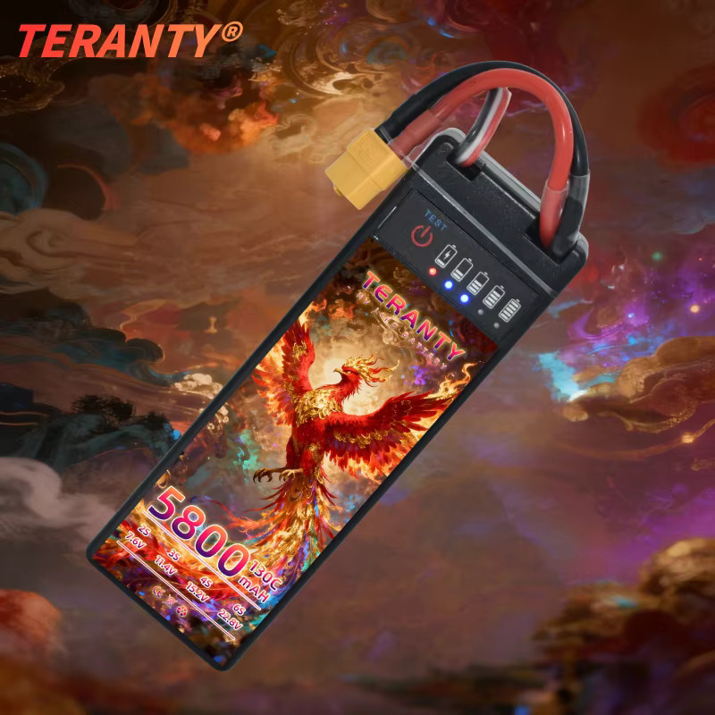 TERANTY 3S LiPo-Akku, 11,1V/11,4V, 100C/130C, 5400/5800mAh, XT60 T-Stecker, mit LED-Anzeige - Bild 4