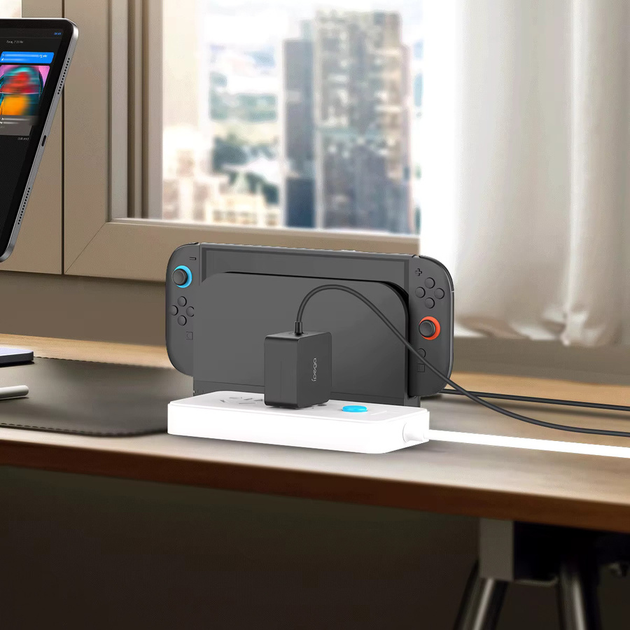IPEGA 65W USB-C Schnellladegerät SW2116 Power Adapter für Nintendo Switch in Schwarz mit 1,5m Kabel und Klappstecker - Bild 3