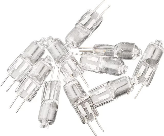 10er Set G4 Halogenlampen 12V 2-Pin mit transparentem Glas für Garten- und Poolbeleuchtung - Bild 1