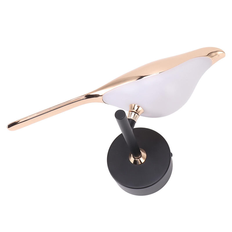 Moderne LED Wandlampe Vogel Figur aus Eisen und Aluminiumlegierung in Weiß für Schlafzimmer und Büro - Bild 7