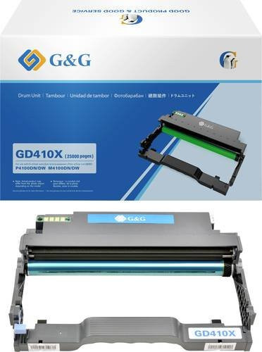 G&G GD410X Trommel für Laserdrucker in Schwarz mit einer Kapazität von 25000 Seiten - Bild 1