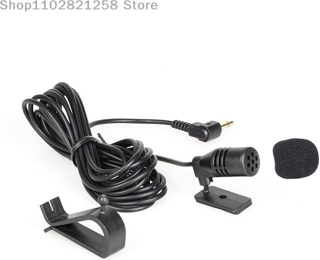 MINI Profis Car Audio Mikrofon mit 3,5 mm Klinkenstecker in Schwarz für PC und Autoradio - Bild 1