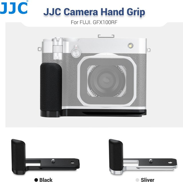 JJC GFX 100RF Kamera-Handgriff für Fujifilm Fuji GFX100RF L-Halterung mit integrierter Arca-Schnellwechselplatte in Schwarz - Bild 1