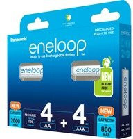 Panasonic eneloop Akku-Set mit 8 Stück: 4x AAA Micro und 4x AA Mignon, 1,2V - Bild 1