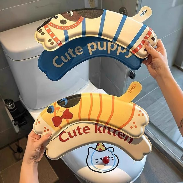 Wasserdichtes und selbstklebendes Toilettensitzpolster für Kinder in Multicolour mit weichem Textilbezug - Bild 1