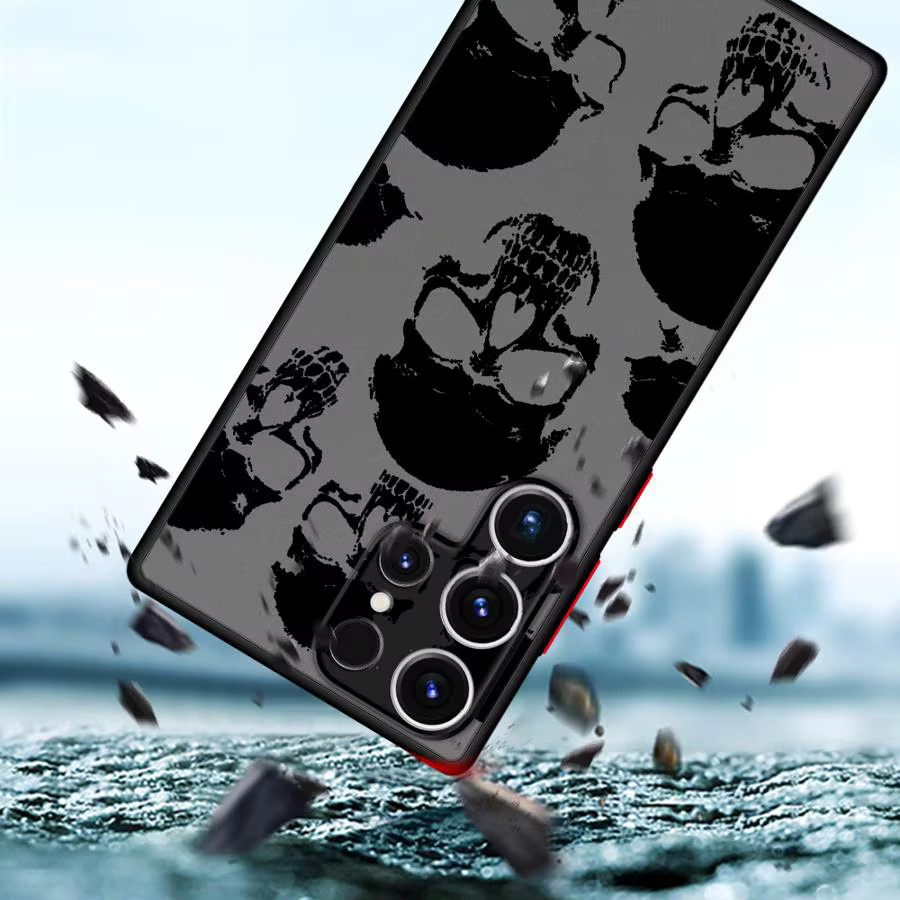 Samsung Galaxy Smartphone Schutzhülle mit Skeleton Skull Design - Bild 2