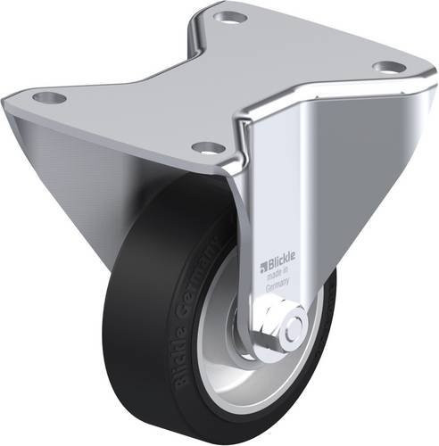 Blickle BH-ALEV 100K-3 Bockrolle in Schwarz und Silber mit 100mm Rad-Durchmesser und 200kg Tragfähigkeit - Bild 1