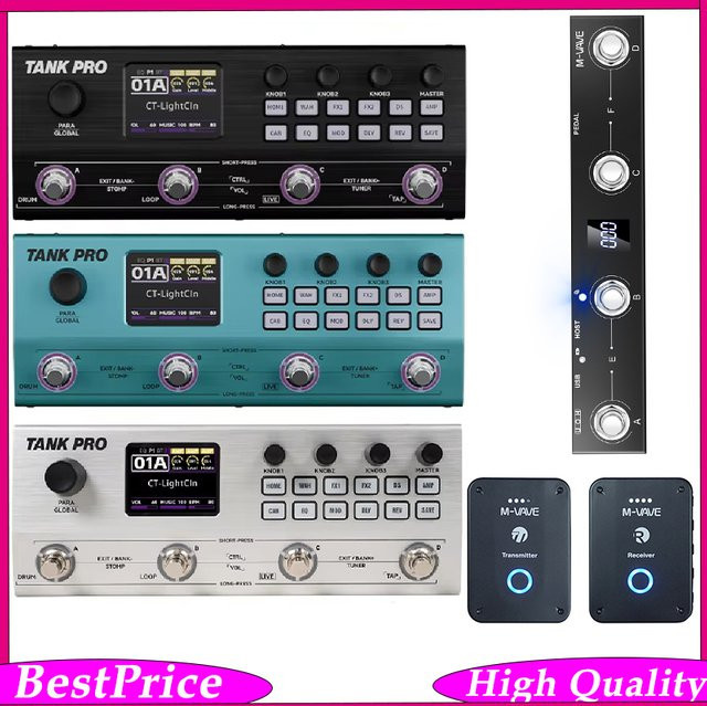 M-VAVE TANK Pro E-Gitarrenpedal mit 90 Amp- und Cab-Modellen, über 300 Effekten, 120 Presets, 150s Looper, Drums und XLR-Aufnahmefunktion - Bild 1