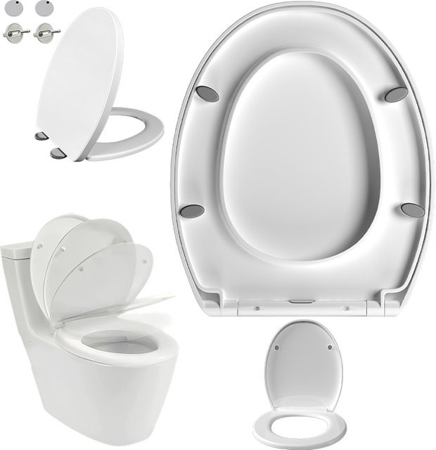 BRIEFNESS O-Toilettensitz mit langsam schließender ovaler Abdeckung in Weiß - Bild 1