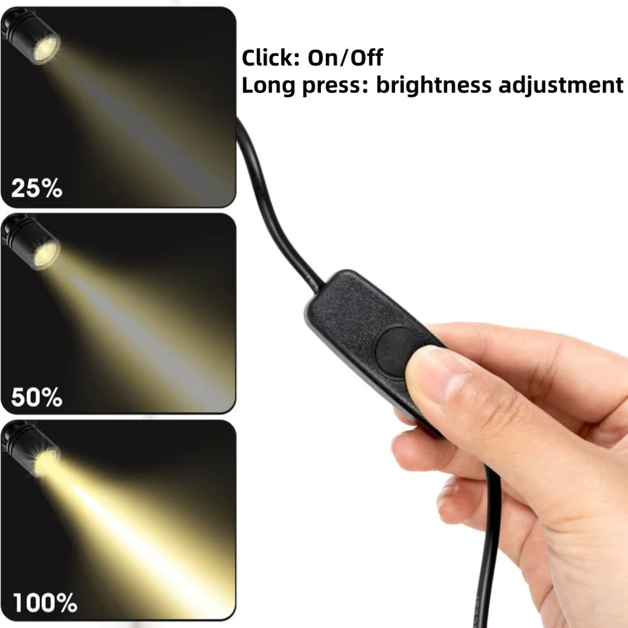 KISUFU Dimmbarer USB-Mini-LED-Strahler mit RGB-Farben für Schrankbeleuchtung und Möbeldeko - Bild 4