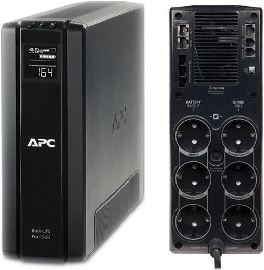 APC Back-UPS Pro 1500 USV 1500 VA Schuko Schwarz BR1500G-GR - Bild 1