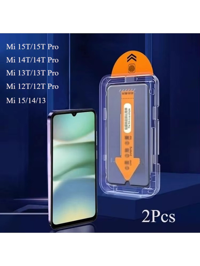2 Stück One Click Easy Displayschutz aus gehärtetem Glas für Xiaomi 15T 14T 13T 12T Pro 15 14 13 mit oleophober Beschichtung in Transparent - Bild 7