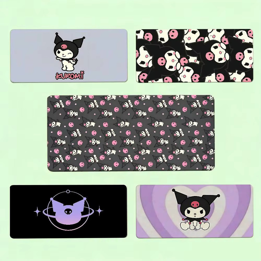 Mesuca Kawaii Mauspad mit Kuromi Cartoon-Design als große Schreibtischunterlage für Laptop und Tastatur - Bild 5