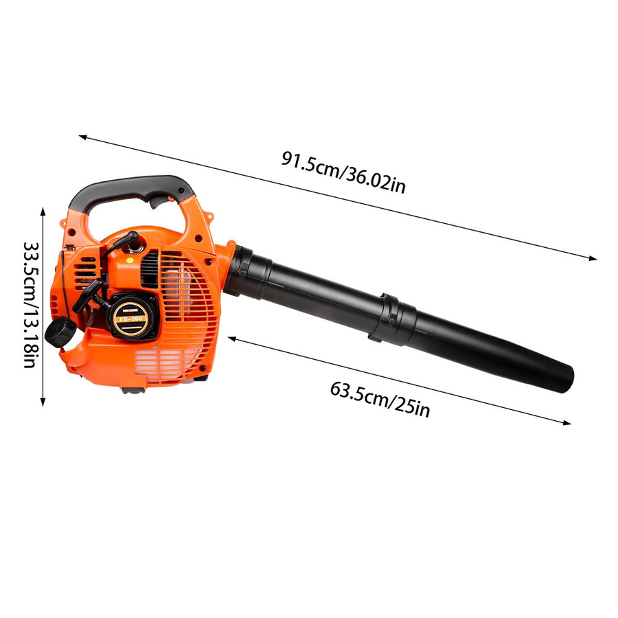 LONENESSL 2-Takt-Benzin-Laubbläser in Orange mit 25,4 ccm Hubraum und 0,9 l Öltank für Garten und Rasen - Bild 6