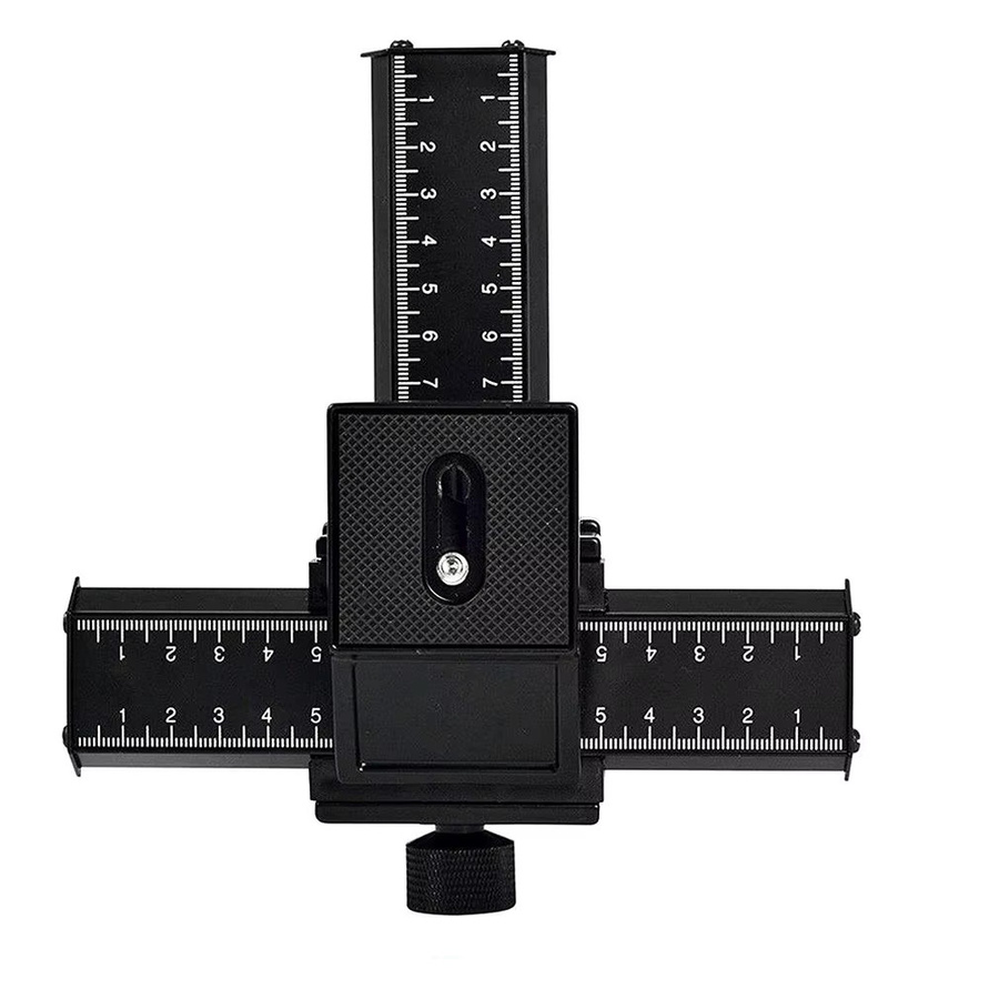OEING 4-Wege-Makro-Fokusführungsschiene für digitale Spiegelreflexkameras in Schwarz mit 1/4-Zoll-Schraubgewinde aus Aluminium - Bild 4