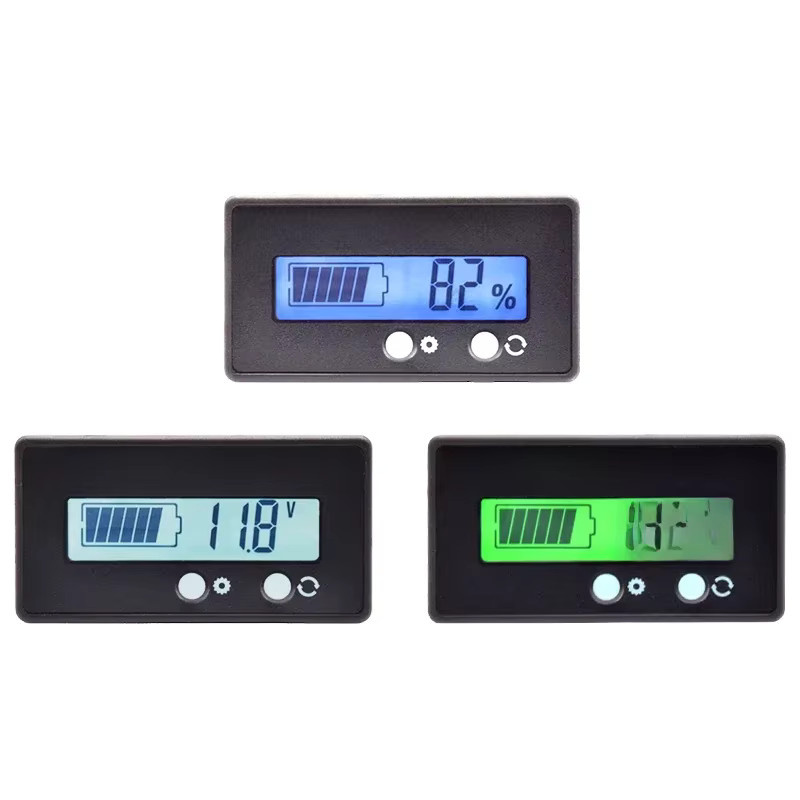 YIDI Digitales DC Voltmeter mit LED Kapazitätsanzeige für Blei-Säure, LiFePO4 und Lithium Batterien, 12V 24V 36V 48V, in Schwarz oder Weiß - Bild 5