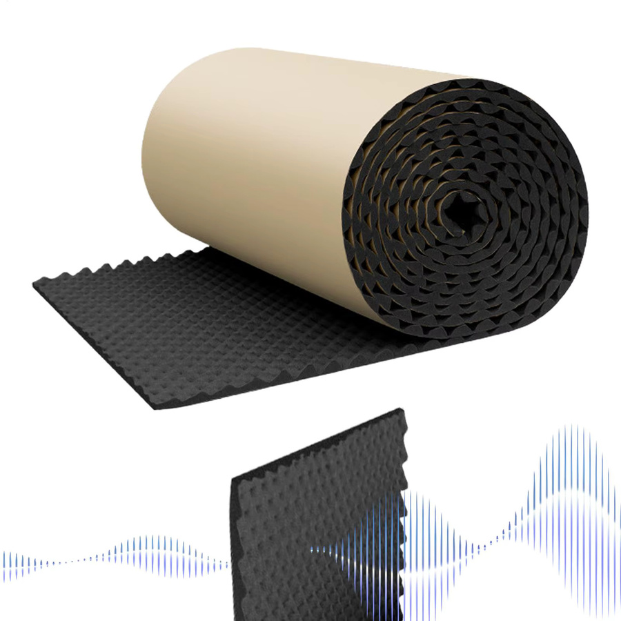 Ei Electronics Selbstklebende Akustikschaum-Schalldämmplatten in Eiform, Schwarz - Bild 4