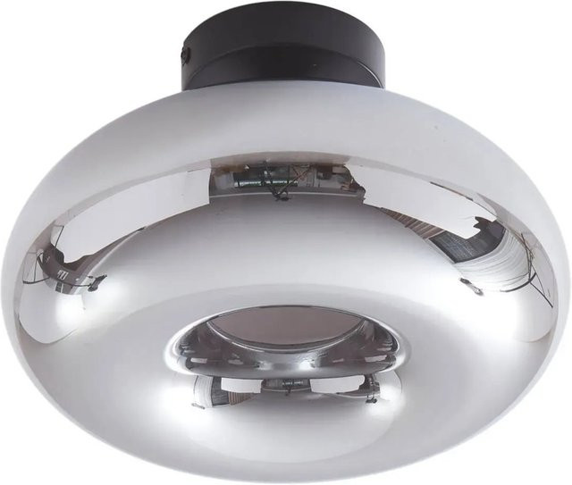 Lindby Deckenlampe Zehra Modern Schwarz aus Glas, 1-flammig, E27, Durchmesser: 28 cm, Höhe: 19 cm - Bild 1