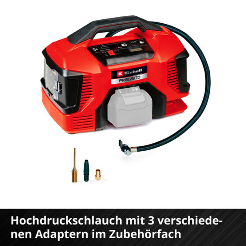 Einhell Akku-Kompressor Pressito 18/21 Power X-Change in Rot/Schwarz - Bild 3
