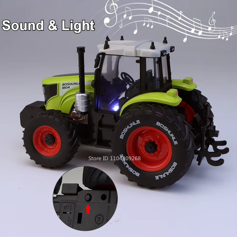 RMZ city Landwirtschaftliches Traktormodell, Spielzeugauto, 1:24, Metall, mit Licht - Bild 5