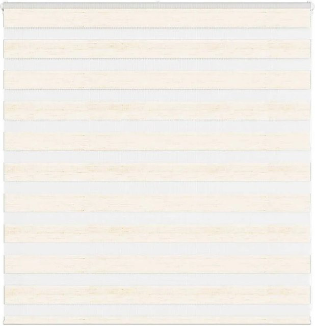 vidaXL Doppelrollo Day & Night in Marmorbeige aus Polyester, Breite: 150 cm, Höhe: 100 cm - Bild 1