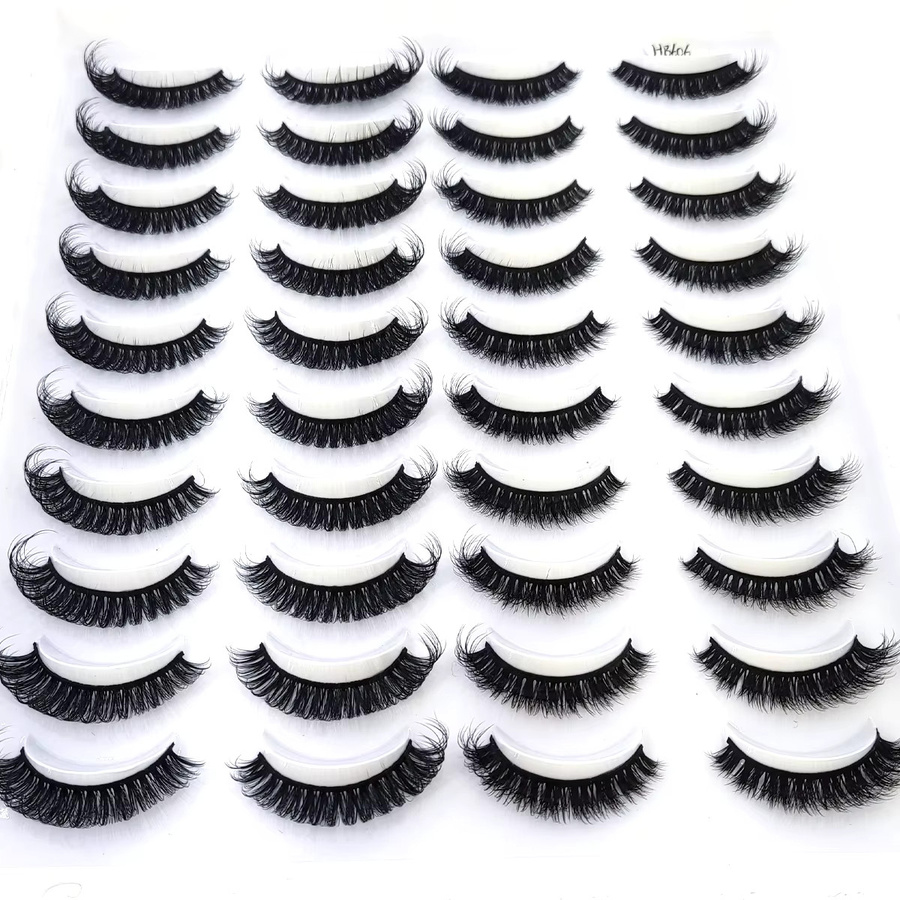 AMSDCN Kunstwimpern, Black, 20 Paar, Unisex - Bild 4
