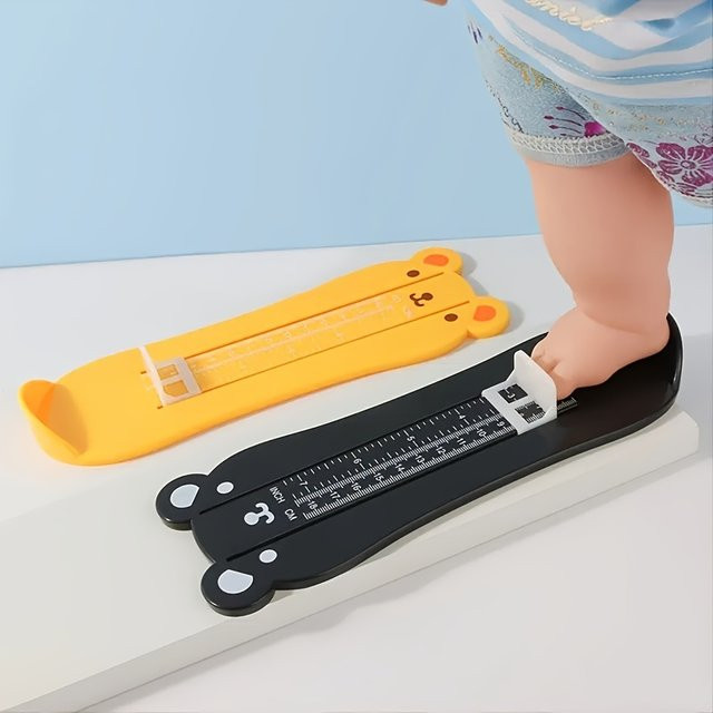 YUXING Fußmessgerät für Kinder und Babys zur Schuhgrößenbestimmung in Schwarz - Bild 1