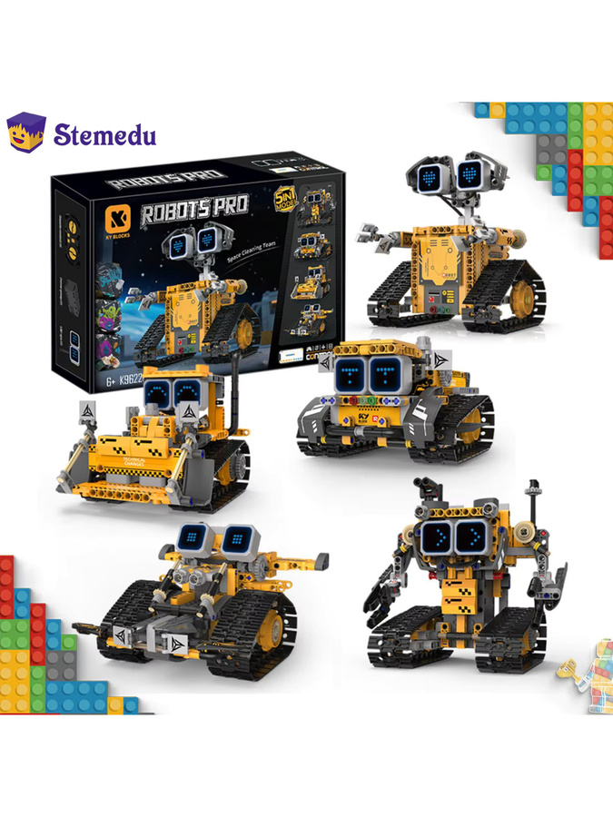 stemedu 5-in-1 Programmierbarer Ferngesteuerter Auto-Roboter, Bausteine-Set, ab 6 Jahren - Bild 7
