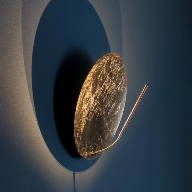 Catellani & Smith Luna W LED-Wandleuchte in Gold/Messing mit warmweißem Licht (2700K) - Bild 1