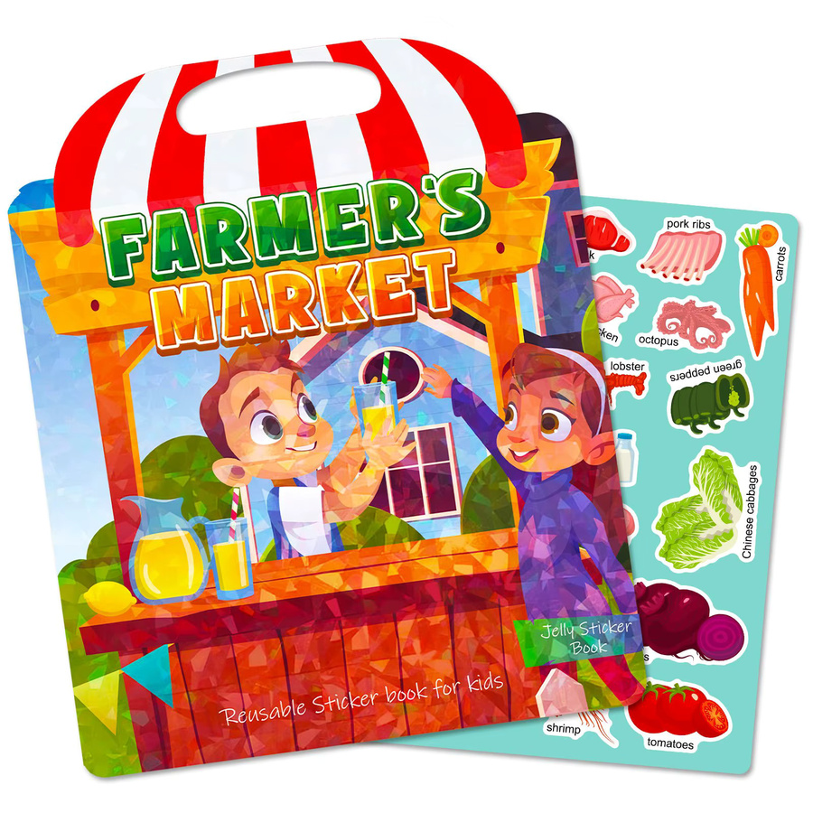 QKX Bauernmarkt-Thema Beschäftigtes Buch, DIY-Aufkleber, multicolour - Bild 2