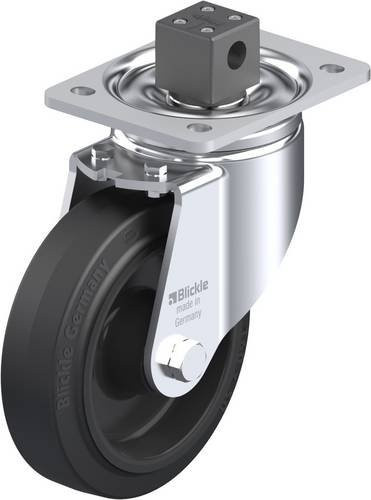 Blickle Lenkrolle LH-POEV 160R-CS13 mit Feststeller in Schwarz-Grau, Rad-Durchmesser: 160 mm, Tragfähigkeit: 400 kg - Bild 1