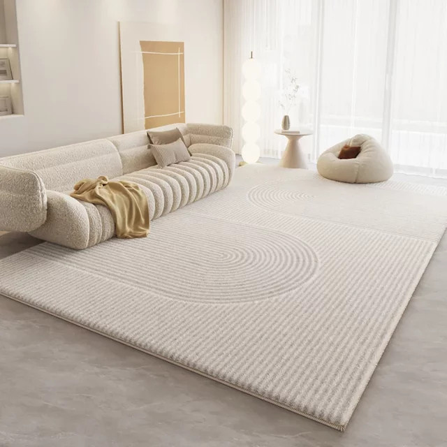 VIKAMA Moderner Teppich in Beige, weich und rutschfest für Wohnzimmer und Schlafzimmer - Bild 1