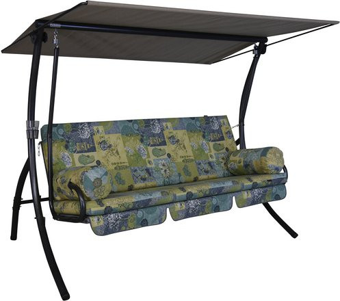 ANGERER FREIZEITMÖBEL Hollywoodschaukel Dream 3-Sitzer mit Auflagen und Sonnendach, bunt/floral, B/T/H: 240 x 160 x 145 cm - Bild 1