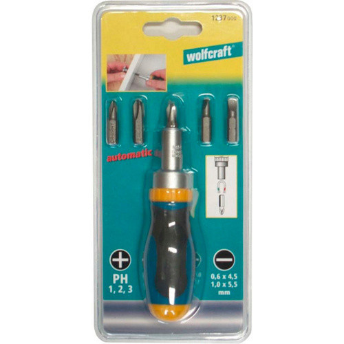 Wolfcraft Mini-Handschraubendreher mit Innensechskant in Bunt und Schwarz - Bild 2