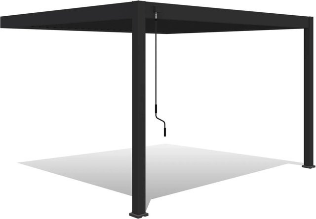 Weide Deluxe Aluminium Wand Pergola Anthrazit mit Lamellendach B/T: 400 x 360 cm - Bild 1