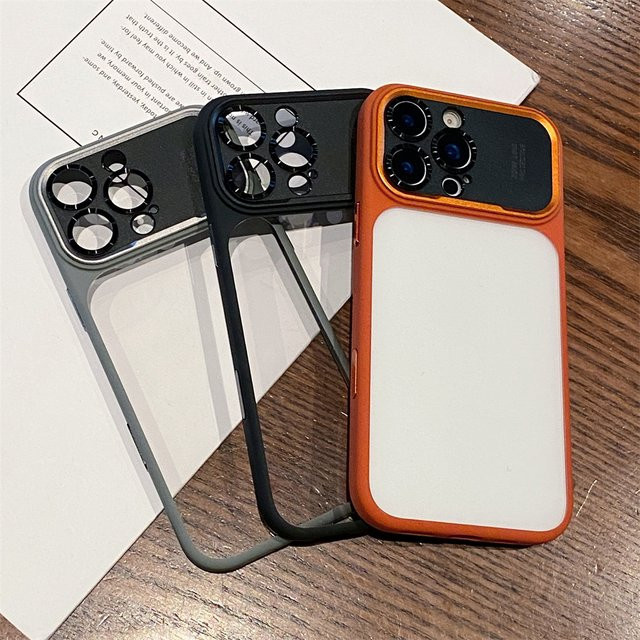 Apple iPhone Schutzhülle aus transparentem Acryl mit Stoßfestigkeit für iPhone 17, 16, 15, 14 Pro Max in Orange und Transparent - Bild 1