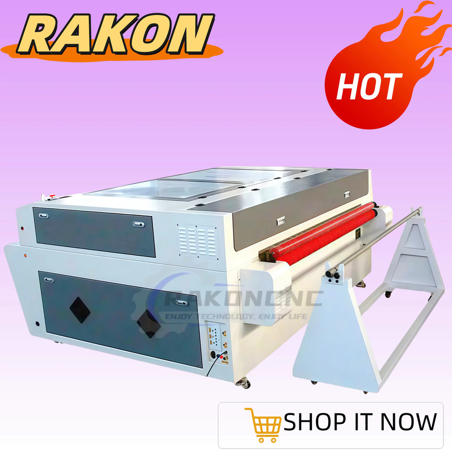 Rakoncnc China Laserschneidmaschine mit CCD-Kamera und automatischem Zuführsystem, Reci W6 150 W, B/T: 160 x 100 cm, Farbe: Weiß - Bild 4