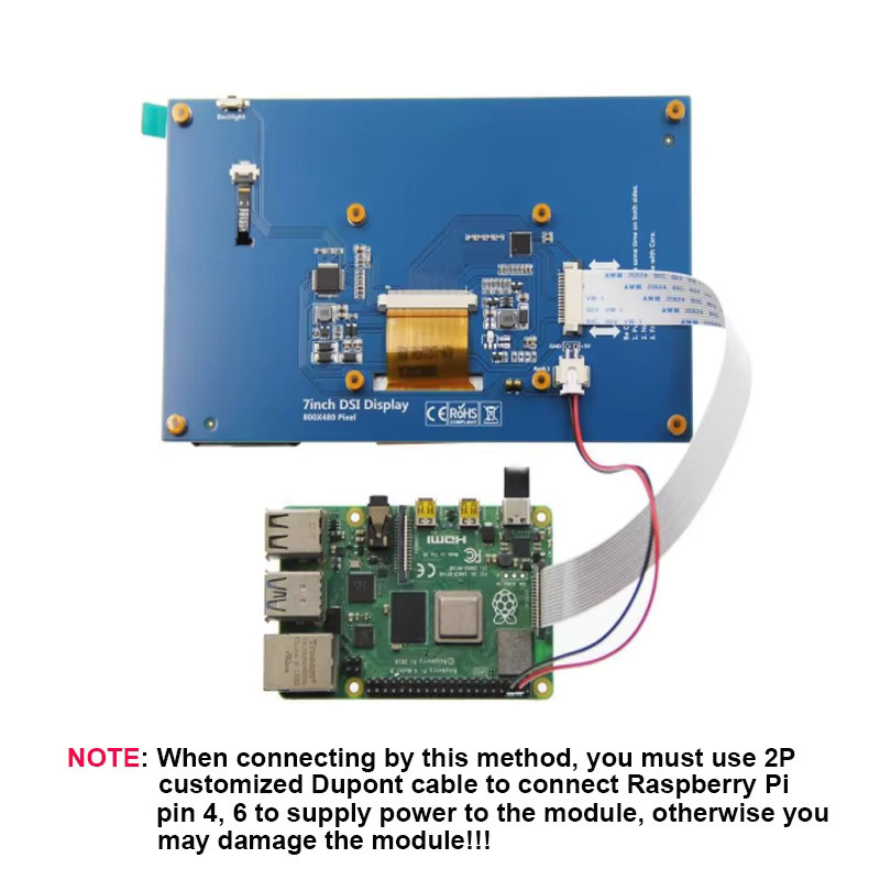 7 Zoll MIPI DSI Display mit IPS Panel und kapazitivem Touchscreen für Raspberry Pi - Bild 4